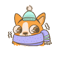 Dog Freezing Sticker