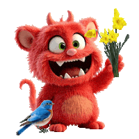 Spring Cute Monster Sticker