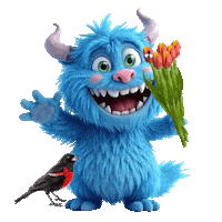 Spring Cute Monster Sticker