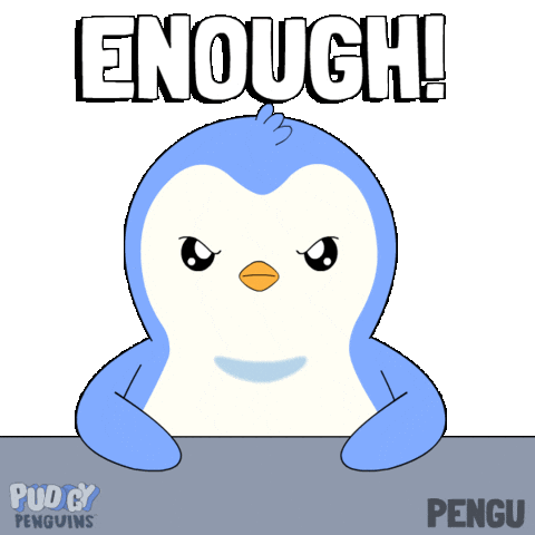 Angry No More Sticker by Pudgy Penguins