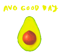 Happy Avocado Sticker by Color Snack Creative Studio