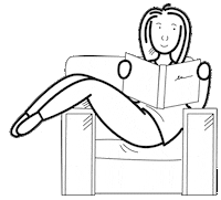 nieznamsienazartach girl relax book reading Sticker