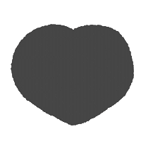 Heart ブラック Sticker