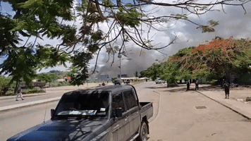 Smoke Emanates From Honiara as Ongoing Protests Prompt Lockdown