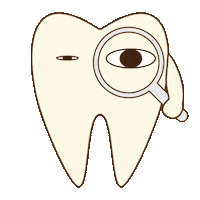 Tooth Magnifying Glass Sticker by dental_sozai
