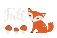 Fox Fall Sticker