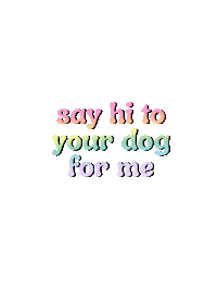 Say Hi Dog Sticker