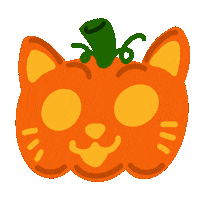 Jack O Lantern Cat Sticker