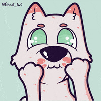 Ghost_twf pink kawaii fox animal GIF