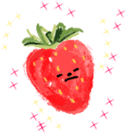 Strawberry Spark Sticker by Paola Hibiki