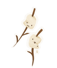 Camping Toasted Marshmallow Sticker