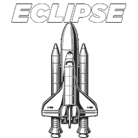 eclipselabz eclipse rocketship labs supps Sticker