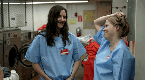 orange is the new black laughing GIF by Yosub Kim, Content Strategy Director