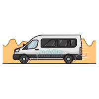 Movara van hiking fitnessresort movara Sticker