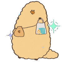 Beige 買い物 Sticker