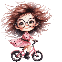 Girl Bike Sticker