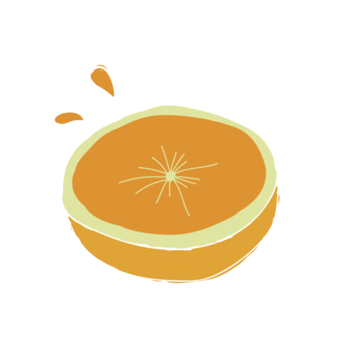 Orange Vitamin Sticker by Day and Night