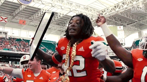 canes football chain GIF by Miami Hurricanes