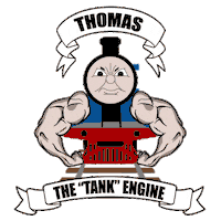 Thomas The Tank Sticker by Sketch Files