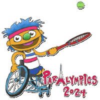 Wheelchair Tennis Loop Sticker by chris timmons