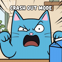 Blue Cat Panic Attack GIF
