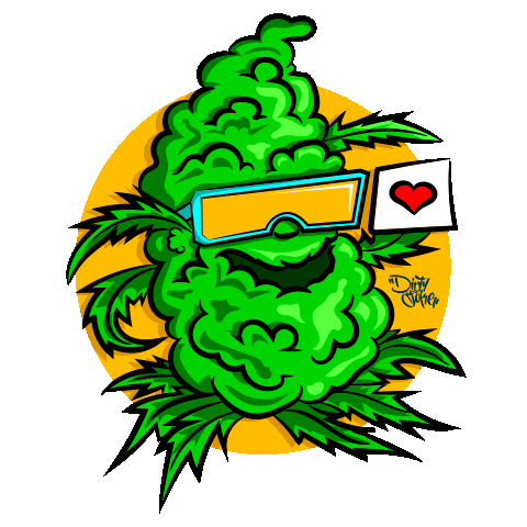 dirtyjokedesign giphyupload weed 420 cogo Sticker