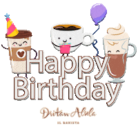 Celebrating Happy Birthday Sticker by Dritan Alsela Coffee