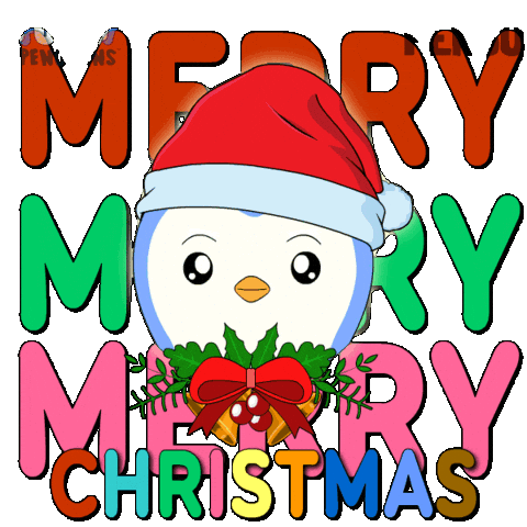 Merry Christmas Sticker by Pudgy Penguins