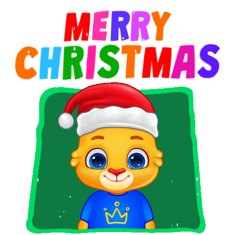 Happy Merry Christmas Sticker by Lucas and Friends by RV AppStudios