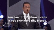 canada canada election 2019 canada federal elections 2019 yves-françois blanchet you dont try to show biceps if you only have tiny biceps GIF