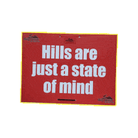 bigbearevents running run sign hills Sticker