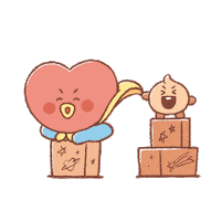 Fun Heart Sticker by LINE FRIENDS
