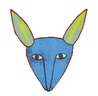 RohinaT fox eye spy art1st bhajju fox Sticker