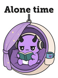 Relax Solitude Sticker by Naru Naru