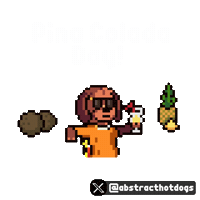 Pina Colada Summer Sticker by HotDogs