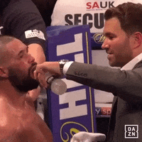 Eddie Hearn Drinking GIF by DAZN