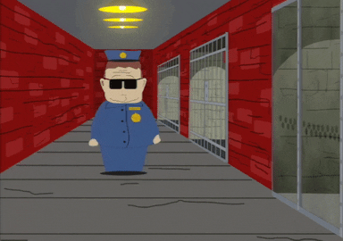 jail officer barbrady GIF by South Park 