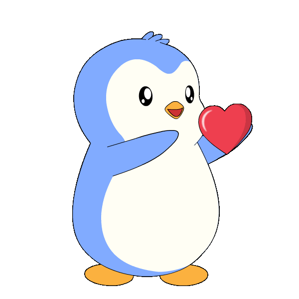 Happy I Love You Sticker by Pudgy Penguins