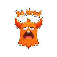 Tired Worn Out Sticker by Momo & Tulus
