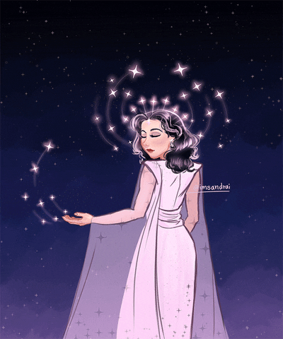 imsandrai giphyupload illustration stars queen GIF