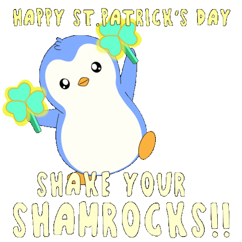 St Patricks Day Penguin Sticker by Pudgy Penguins