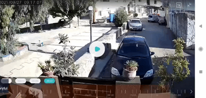 Car Rocked Back and Forth by Tremors in Crete