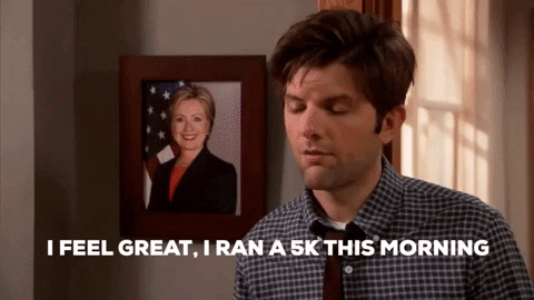 Jfrei giphygifmaker parks and recreation 5k hung over GIF