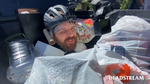 Happy Trash Can GIF by Deadstream