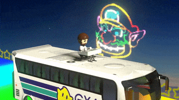 Mario Kart Riding The Bus GIF