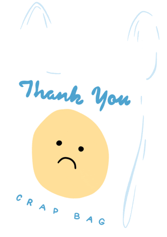 morganeperrot thank you bag merci plastic Sticker