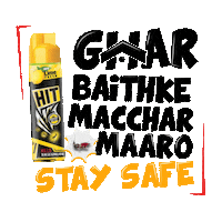 Corona Stay Home Sticker by Godrej HIT