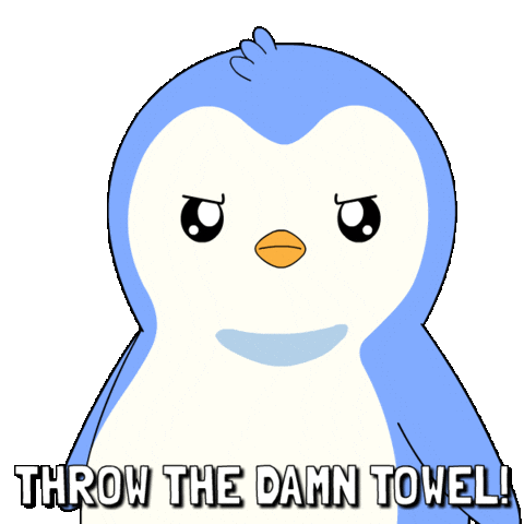 Give Up Penguin Sticker by Pudgy Penguins