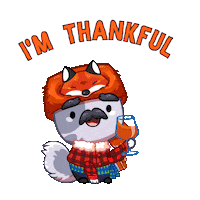 Give Thanks Cat Sticker by Mino Games