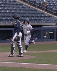 Home Run Celebration GIF by Northwestern Athletics